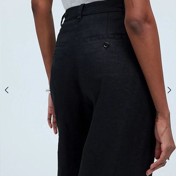 Madewell Petite Harlow Wide-Leg Pant in 100% Linen size p0 - Picture 5 of 7